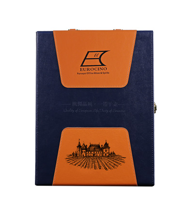 橙 - 藍(lán)色雙支皮禮盒